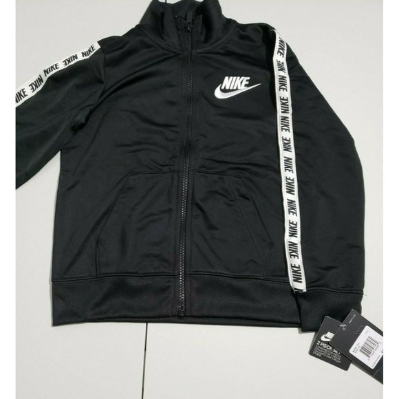 Nike 2-Pc Logo Track Suit Jacket & Pants Set Boys Size 7 Black 86D699-023 - Picture 5 of 10